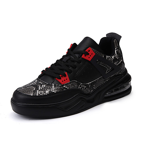 

Men's Fall / Spring & Summer Daily Outdoor Trainers / Athletic Shoes Walking Shoes PU Breathable Non-slipping Shock Absorbing Black / Red / White / Black
