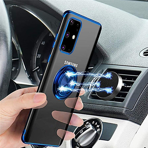 

Case for Samsung Galaxy S20 / S20 Plus / S20Ultra Plating / Ring Holder Back Cover Solid Colored TPU / Metal for Samsung Galaxy Note 10 / Note 10 Plus