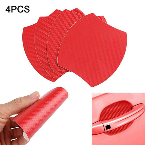 

4 Pcs Car Door Handle Scratches Protective Films Clear Side Sticker Scratches Car Door Protector Films-black red sliver blue