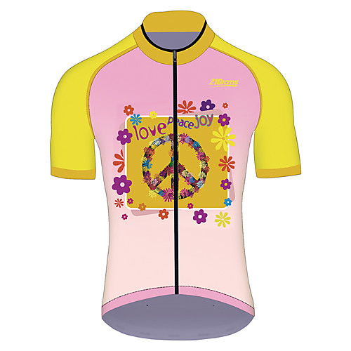 

21Grams Women's Men's Short Sleeve Cycling Jersey Summer Spandex Polyester Pink Solid Color Funny Bike Jersey Top Mountain Bike MTB Road Bike Cycling UV Resistant Quick Dry Breathable Sports Clothing