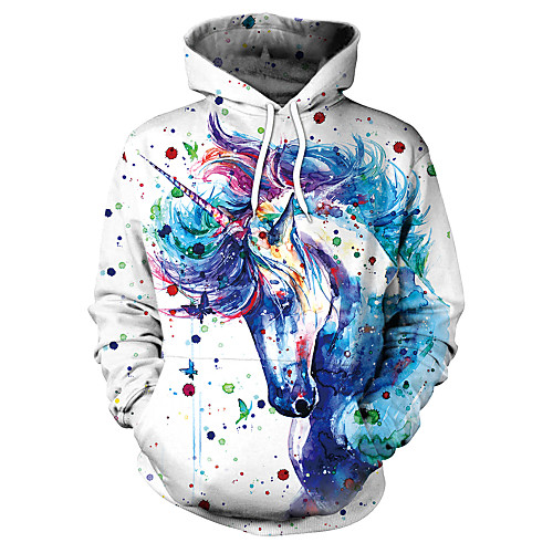 

Inspired by Cosplay Unicorn Hoodie Terylene Unicorn Hoodie For Women's / Men's