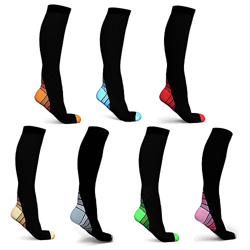 

Compression Socks Athletic Sports Socks Running Socks 3 Pairs Women's Men's Tube Socks Moisture Wicking Breathable Sweat wicking Comfortable Running Jogging Sports Fashion Nylon Red Blue Pink