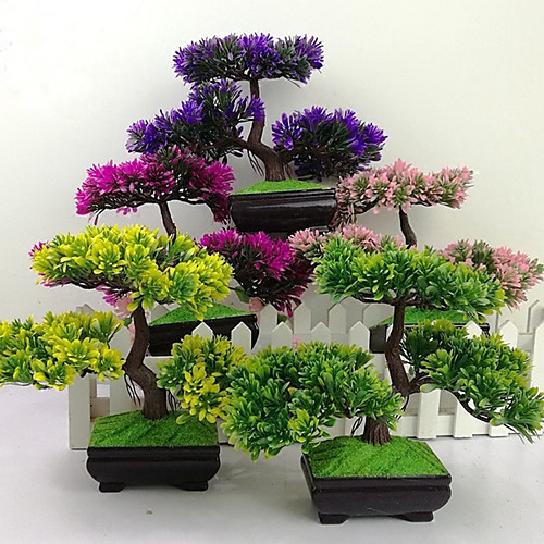 

Artificial Green Plant Welcome Pine Bonsai Artificial Plant Bonsai Small Office Bonsai Decoration