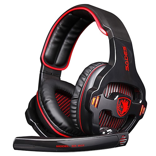 

SADES SA-903 High-Performance 7.1 USB PC Headset Deep Bass Gaming Headphones With LED Micphone For Games Player