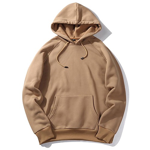 

Men's Hoodie Solid Colored Daily Weekend Casual Streetwear Hoodies Sweatshirts White Black Red