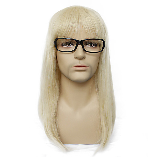 

Cosplay Hippies Rock Star Cosplay Wigs Men's Asymmetrical 20 inch Heat Resistant Fiber kinky Straight Blonde Adults' Anime Wig