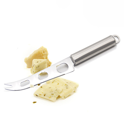 

Cheese Knife Stainless Steel Cheese Knife With Fork Tip Serrated Cheese Butter Knife Slicer Butter Pizza Cutter