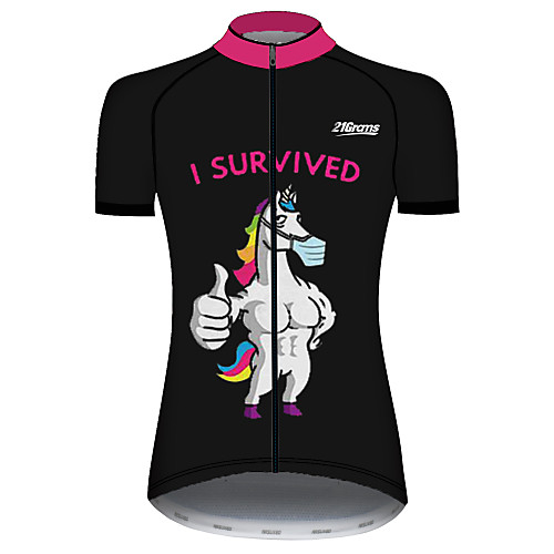 

21Grams Women's Short Sleeve Cycling Jersey Summer Spandex Polyester Black / Red Novelty Animal Bike Jersey Top Mountain Bike MTB Road Bike Cycling UV Resistant Quick Dry Breathable Sports Clothing