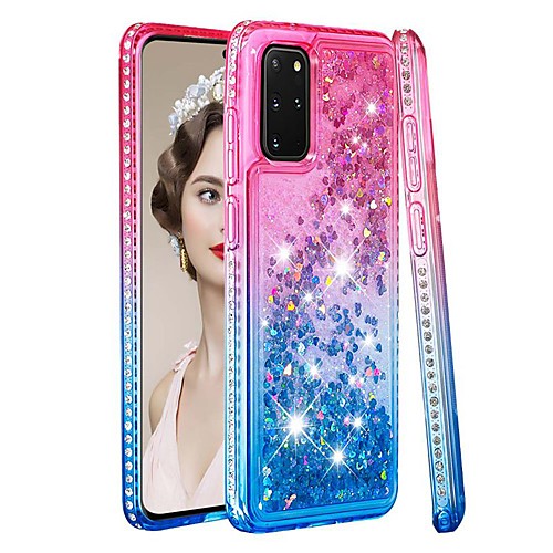 

Case For Samsung Galaxy Samsung Galaxy A50s / Samsung Galaxy A30s / Samsung Galaxy A10s Rhinestone / Flowing Liquid / Transparent Back Cover Color Gradient / Glitter Shine TPU