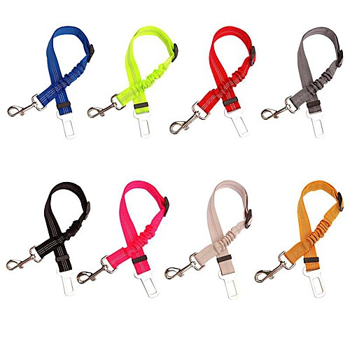 

Dog Car Seat Harness / Safety Harness Reflective Portable Safety Solid Colored Nylon Black Black Yellow Red Blue