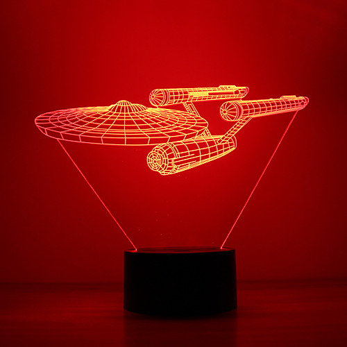 

Irregular 3D Nightlight LED Night Light Color-Changing Creative with USB Port Button USB 1pc