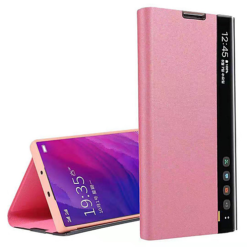 

Samsung Galaxy Note10Plus Imitation Original 11 Side Window Mirror Protective Case S20 Smart Flip Anti-fall A70 / S9P / S8P Smart Sleep Function Protective Case