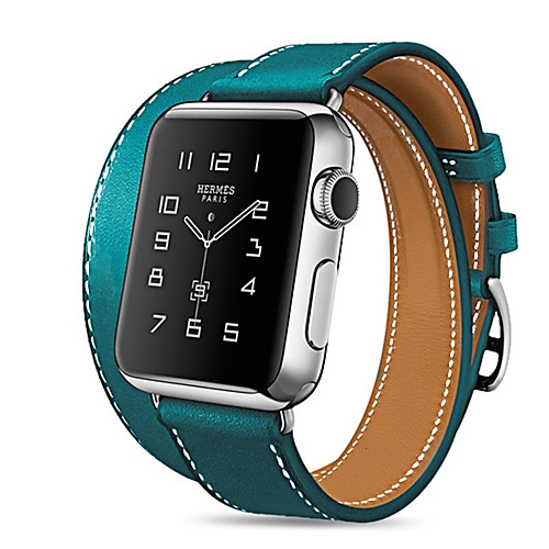

Long Soft Leather Band for Apple Watch iWatch Series 5 4 3 2 40mm 44mm 38mm 42mm Double Tour Bracelet Strap for Smart Watch