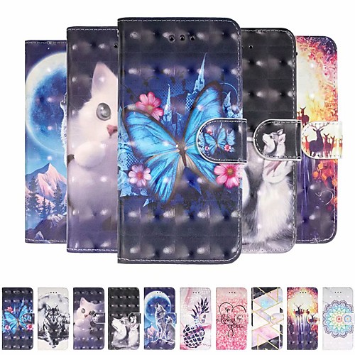 

Case For Samsung Galaxy S9 / S9 Plus / A6 (2018) Wallet / Card Holder / Shockproof Full Body Cases Butterfly / Animal / Flower PU Leather