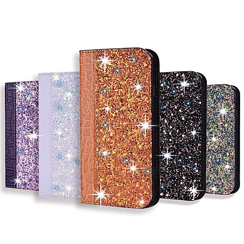 

Case For Samsung Galaxy A10/A30/A50 Card Holder / with Stand / Flip Full Body Cases Glitter Shine PU Leather For Galaxy A10S/A20/A20S/A20E/A2 Core/A40/A50S/A70/A30S