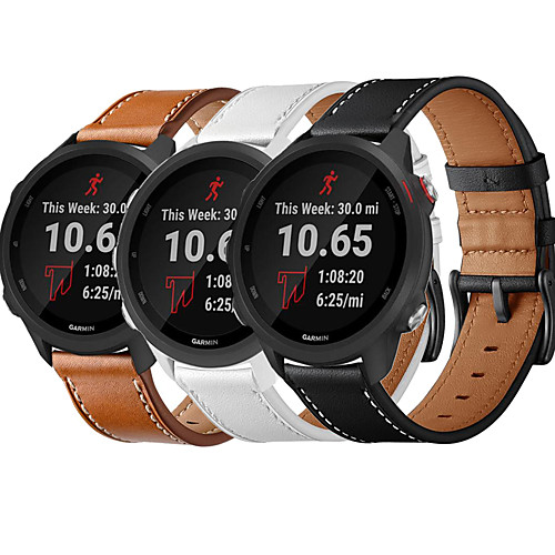 

Watch Band for Vivoactive 3 Garmin Classic Buckle Genuine Leather Wrist Strap