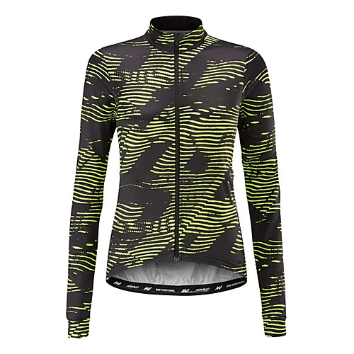 

21Grams Women's Long Sleeve Cycling Jersey Summer Spandex Polyester Black / Green Stripes Solid Color Bike Jersey Top Mountain Bike MTB Road Bike Cycling UV Resistant Quick Dry Breathable Sports