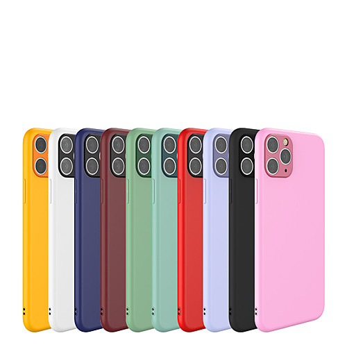 

Case For Apple iPhone7/8/7P/8P/X/XS/XR/Xs Max/ 11 / 11 Pro / 11 Pro Max Shockproof Back Cover Solid Colored Silica Gel