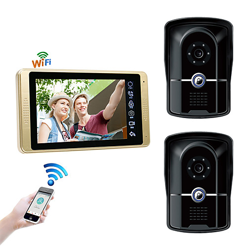 

Wired & Wireless 7 inch Hands-free 1024600 Pixel Two to One video doorphone