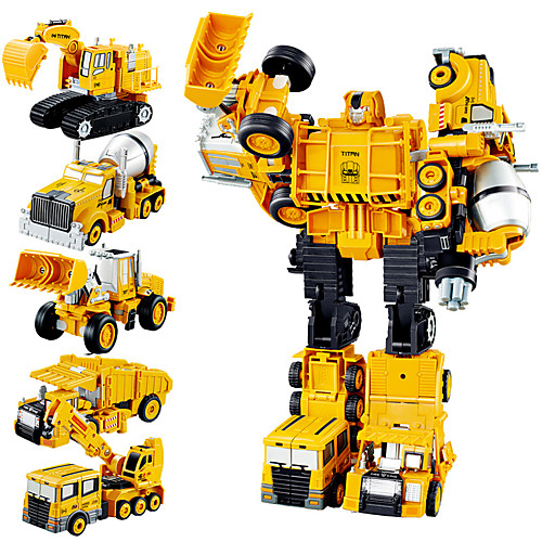 

1:10 Metal Alloy Truck Crane Wheel Tractor-Scraper Track Set Transformation Car Toy Transformable Simulation Parent-Child Interaction Boys' Adults Car Toys
