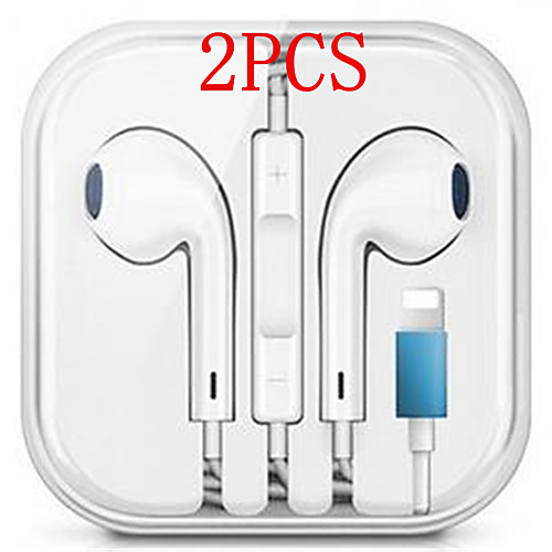 

2PCS Wired Hybrid Stereo In-Ear Earphone for iPhone 7 8 Plus X XR XS max Earphones with Microphone and Wire Sound Control