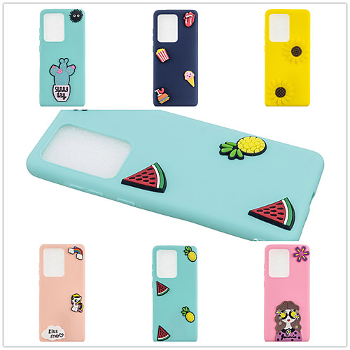 

Case For Samsung Galaxy S9 / S9 Plus / S8 Plus Frosted / DIY Back Cover Solid Colored / 3D Cartoon TPU