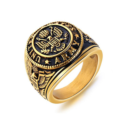 

Ring Classic Silver Gold Titanium Steel Eagle Punk 1pc 9 10 11 12 / Men's