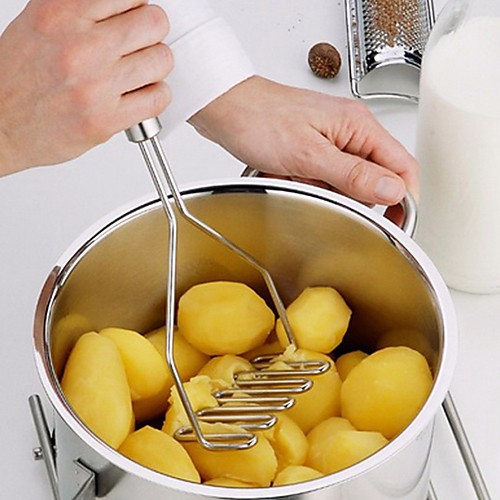 

1pcs Stainless Steel Mashed Potato Masher Masher Complementary Food