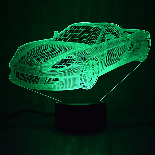 

1Pc Usb Power Abstract Art 3D Lights Colorful Touch Gradient Vision Night Lights Colorful 3D Acrylic Table Lamp&Lamborghini RERA