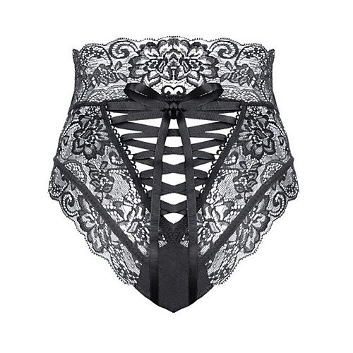 

Women's Normal Cut Out / Lace / Bow C-strings Panty / Brief Mid Waist 1 PC White S