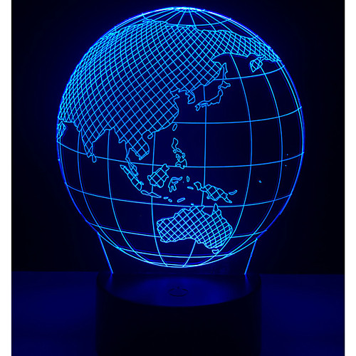 

New World Telluride Globe 3D LED Light World Map 7 Color Changing Mood Light Bulb Boy Desk Decoration Device Dream Light Gift Toy