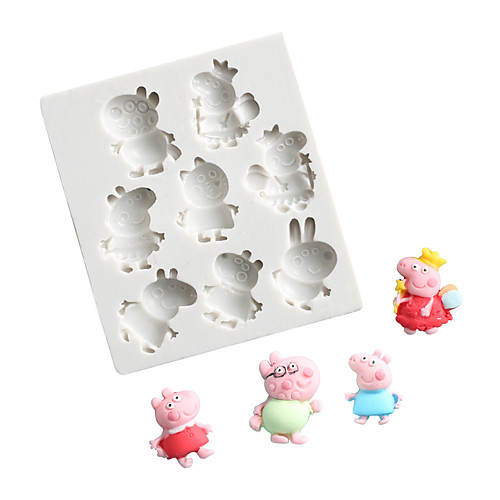 

Cartoon Daddy Pig Fondant Cake Chocolate Mold Silicone Mold Baking Mold