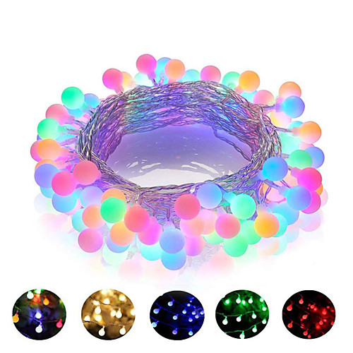 

1pcs 10m 100LED 220V LED Ball String Lights Christmas Bulb Fairy Garlands Outdoor For Holiday Wedding Home New Year's Decor Lamp