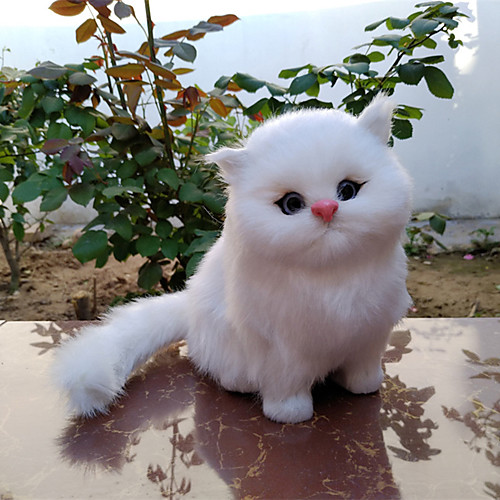 

Stuffed Animal Plush Doll Plush Toy Stuffed Animal Plush Toy 161317 Cat Cute Adorable Lovely Polyester / Cotton Blend All Kid's Perfect Gifts Present for Kids Babies Toddler
