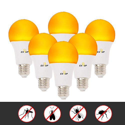 

6pcs 6 W LED Globe Bulbs 500 lm E26 E27 A60(A19) 14 LED Beads SMD 2835 Creative Party Yellow 220-240 V