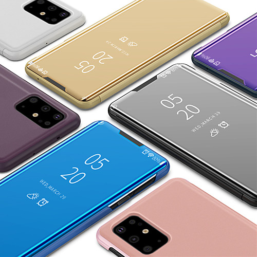 

Case For Samsung Galaxy S20 S20 Plus with Stand Plating Flip Full Body Cases Solid Colored PU Leather PC S10 S10E S10 Plus S9 S9 Plus S8 S8 Plus