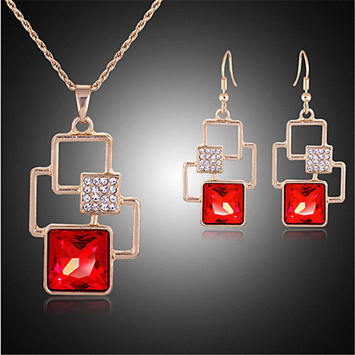 

Women's Jewelry Set Hollow Out Flower Stylish Gold Plated Imitation Diamond Earrings Jewelry Gold For Party Evening Festival 1 set