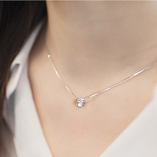 

Women's Necklace Friends Romantic Modern European Casual / Sporty Chrome Silver 45 cm Necklace Jewelry For Street Festival