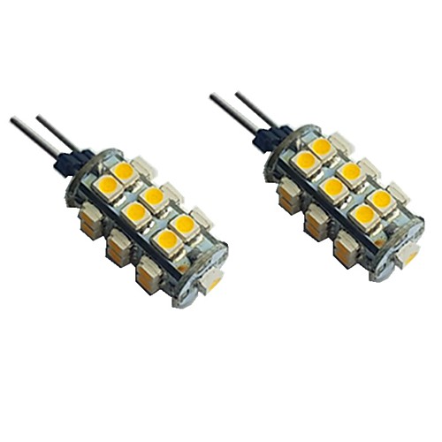 

2pcs 1.5 W LED Bi-pin Lights 120 lm G4 25 LED Beads SMD 3528 Decorative Warm White White 12 V