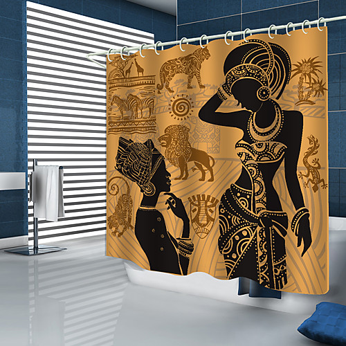 

Shower Curtains New Design African Prairie Elements Digital Printed Shower Curtain 72 Inch