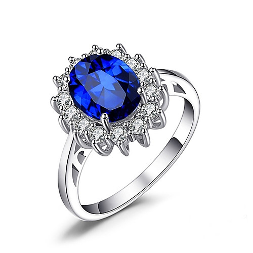 

Women's Ring 1pc Blue Alloy Irregular Punk Jewelry