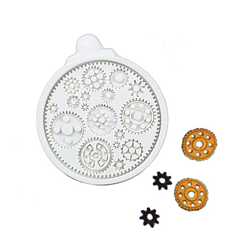 

Industrial machinery gear chocolate mold fondant cake silicone mold home baking tools