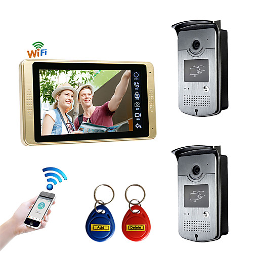 

Wired & Wireless 7 inch Hands-free 1024600 Pixel Two to One video doorphone