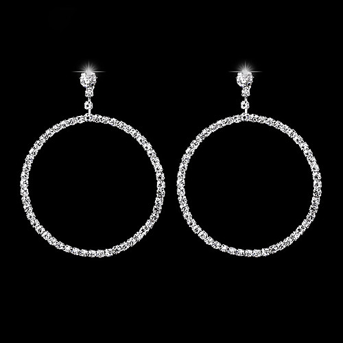 

Women's Drop Earrings Earrings Classic Wedding Simple Luxury Basic Elegant Fashion Imitation Diamond Earrings Jewelry Silver For Wedding Gift Engagement Date Vacation 1 Pair