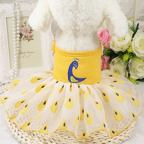 

Dog Dress Princess Fashion Casual / Daily Dog Clothes Puppy Clothes Dog Outfits Yellow Pink Costume for Girl and Boy Dog Cotton S M L XL XXL