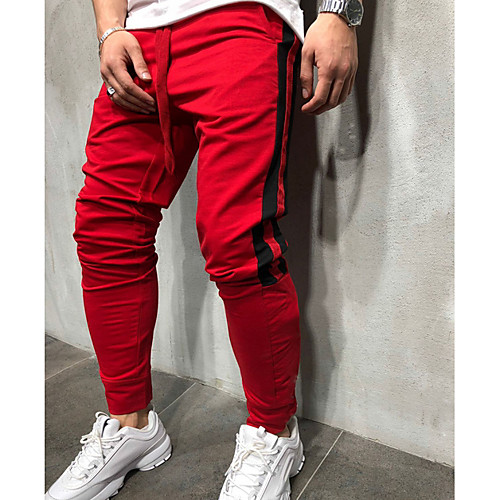 

Men's Basic Loose Sweatpants Pants - Print White Black Red US36 / UK36 / EU44 / US38 / UK38 / EU46 / US40 / UK40 / EU48