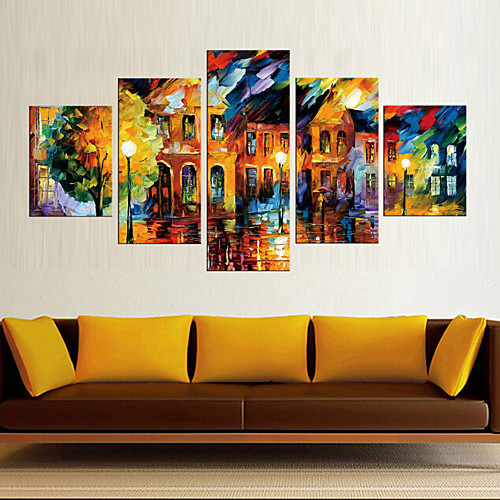 

5 Panel Wall Art Canvas Prints Painting Artwork Picture Oil Painting Reproduction Home Decoration Décor Stretched Frame / Rolled