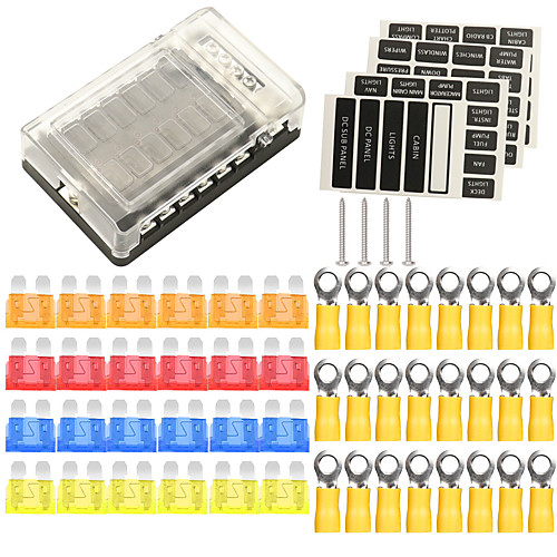 

Car Automatic circuit breakers Car Alarm Systems ABSPC 12-way DC 32V Max Safety integrated fuse box