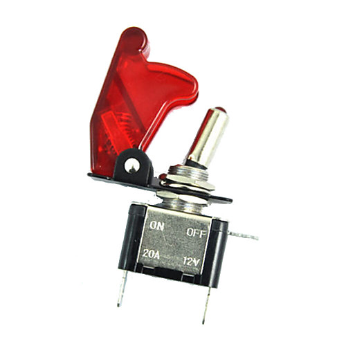 

12V 20A 20Amp Red Cover LED Light Toggle Switch SPST ON/OFF Car Auto Boat Sales