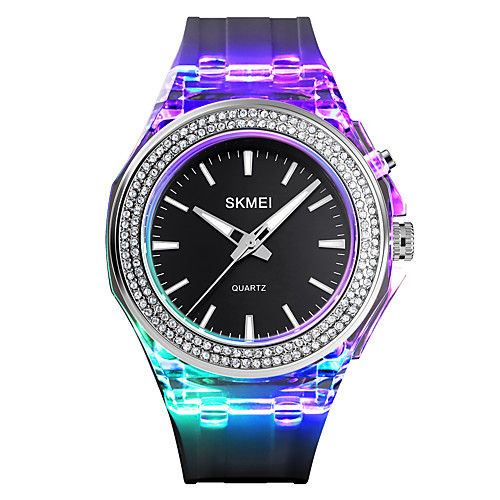 

SKMEI Women's Quartz Watches Analog Quartz Modern Style Novelty Colorful Water Resistant / Waterproof Luminous LED Light / One Year / Silicone